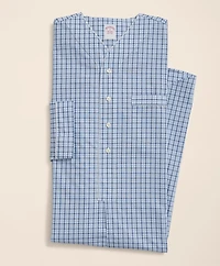 Cotton Broadcloth Checked Nightshirt