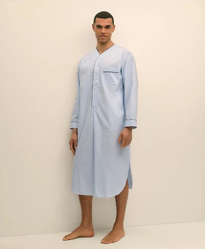 Cotton Broadcloth Striped Nightshirt