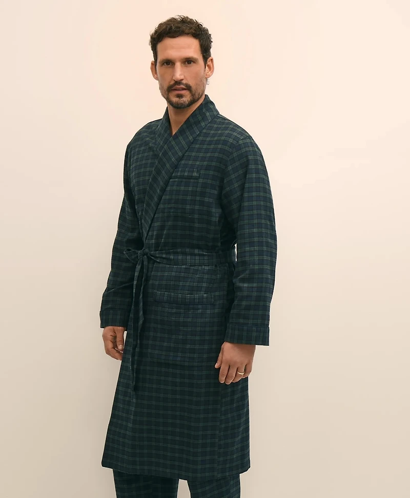 Cotton Flannel Tartan Robe