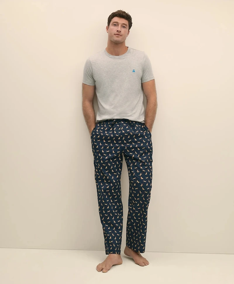Cotton Broadcloth Frisbee Dog Lounge Pants