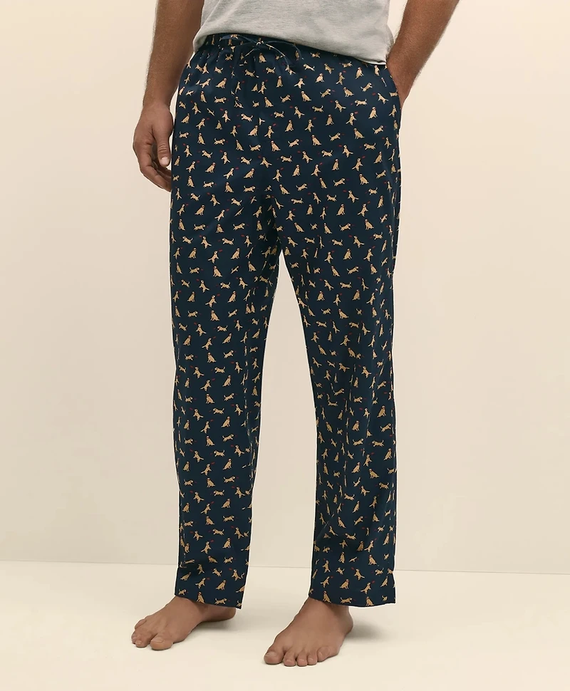 Cotton Broadcloth Frisbee Dog Lounge Pants