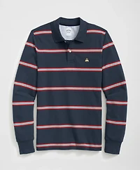 Golden Fleece<sup>®</sup> Multi Striped Long Sleeve Polo Supima<sup>®</sup> Cotton