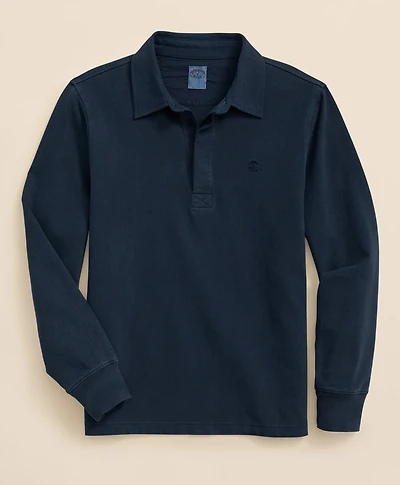 Garment Dyed Cotton Applique Rugby Shirt