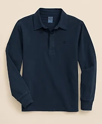 Garment Dyed Cotton Applique Rugby Shirt