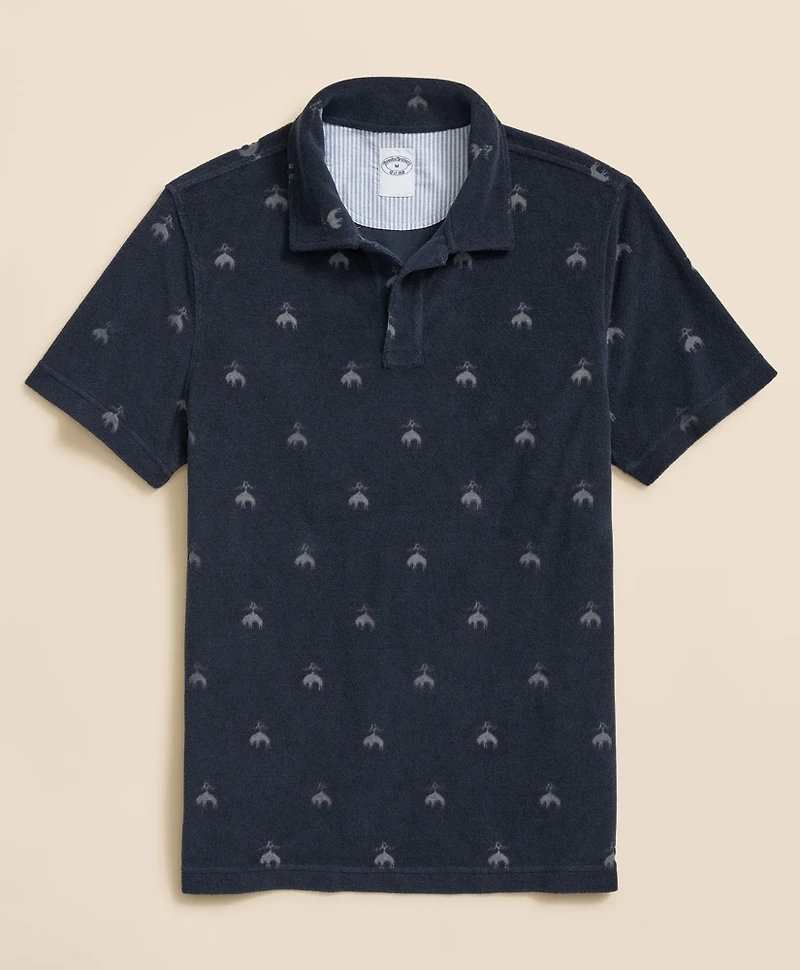 Terry Cloth Jacquard Polo Shirt with Golden Fleece<sup>®</sup> Motif