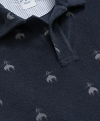 Terry Cloth Jacquard Polo Shirt with Golden Fleece<sup>®</sup> Motif