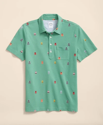 The Vintage Polo Shirt Pique Life Jacket Print
