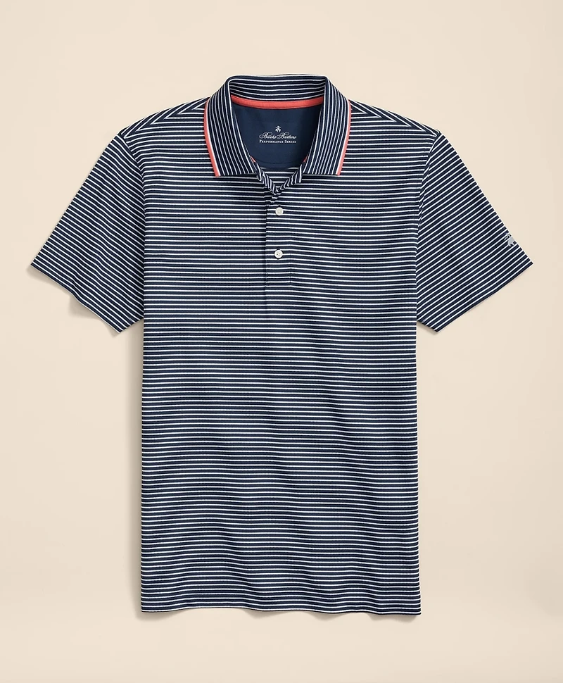 Performance Series Striped Pique Polo Shirt