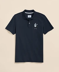 Brooks Brothers X Prince Cotton Blend Short-Sleeve Embroidered Henry Polo Shirt