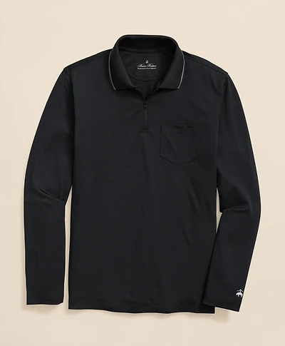 Performance Series Long-Sleeve Zip-Neck Polo Shirt
