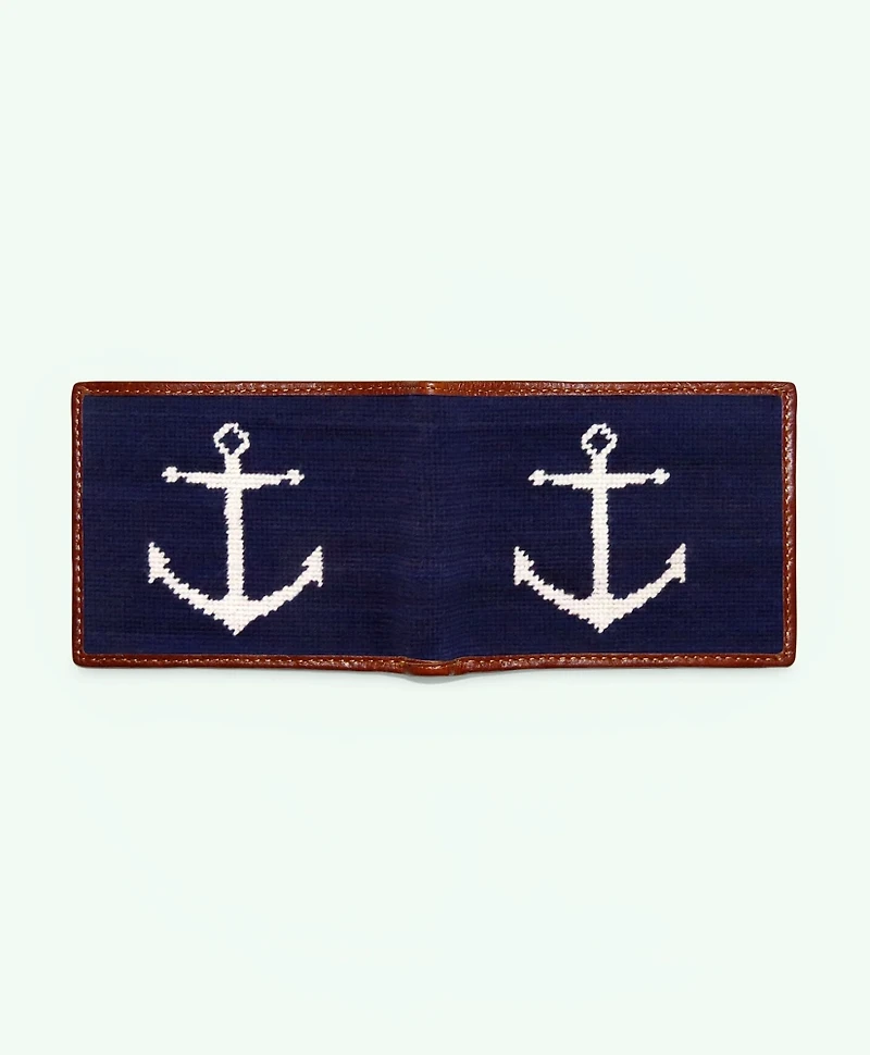 Smathers & Branson Cotton Needlepoint Wallet