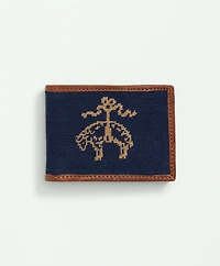 Smathers & Branson Cotton Needlepoint Billfold Wallet