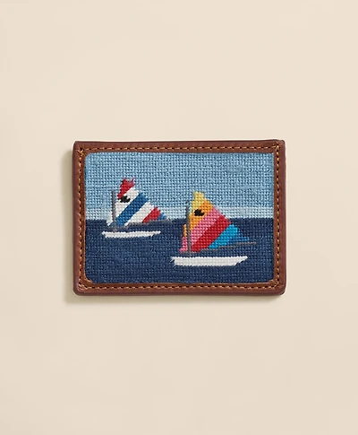 Smathers & Branson Needlepoint Sailboat Card Case