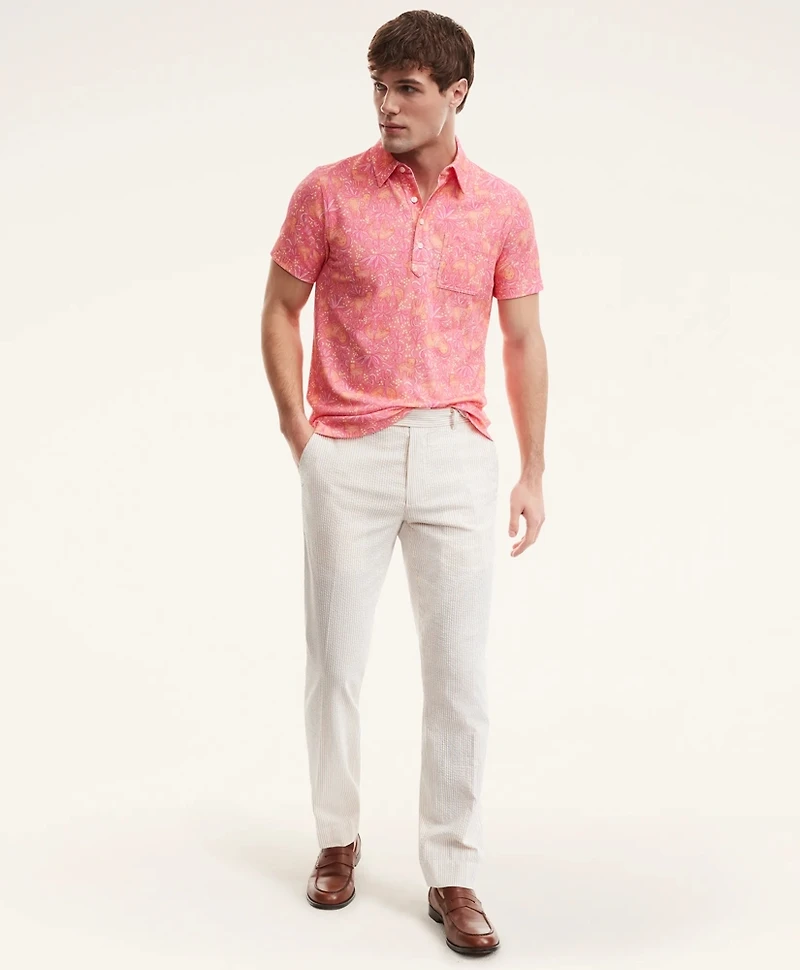 Clark Straight-Fit Cotton Seersucker Pants