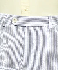 Regular Fit Cotton Seersucker Pants Classic Stripe