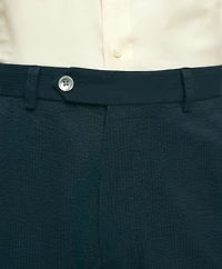 Regular Fit Cotton Seersucker Pants