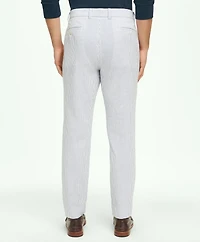 Slim Fit Cotton Seersucker Pants Classic Stripe
