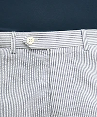Slim Fit Cotton Seersucker Pants Classic Stripe