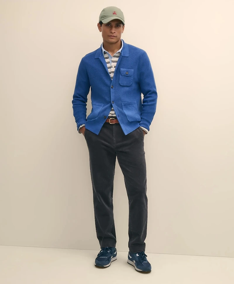 Slim Fit Cotton Wide-Wale Corduroy Pants