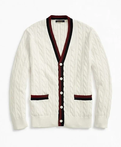 Vintage-Inspired Supima<sup>®</sup> Cotton Tennis Cardigan