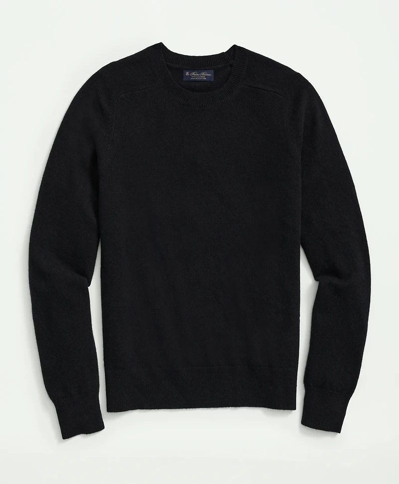 3-Ply Cashmere Crewneck Saddle Shoulder Sweater