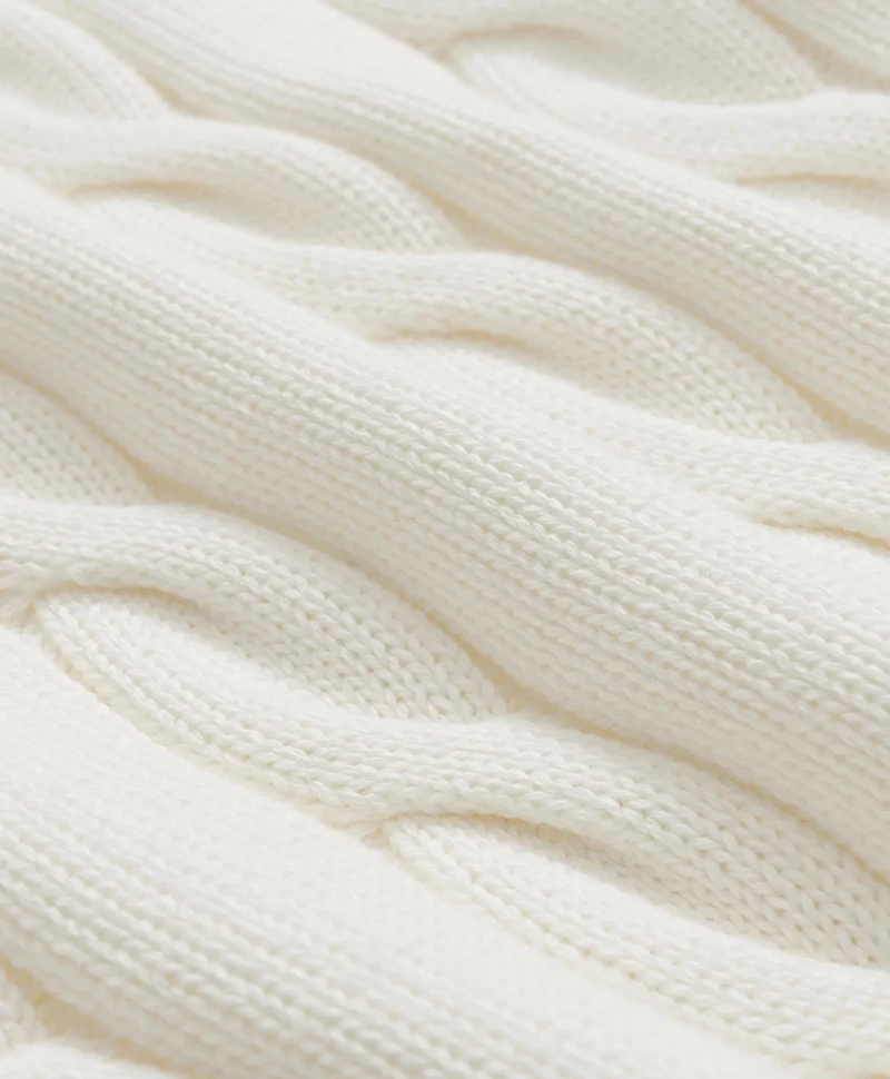 Cable Knit Tennis Half-Zip Sweater Supima<sup>®</sup> Cotton