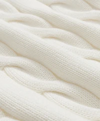 Cable Knit Tennis Half-Zip Sweater Supima<sup>®</sup> Cotton