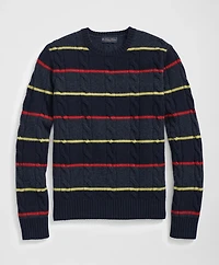 Archive Cable Striped Sweater Merino Wool