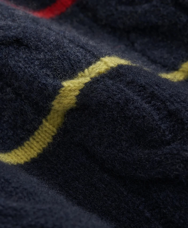 Archive Cable Striped Sweater Merino Wool