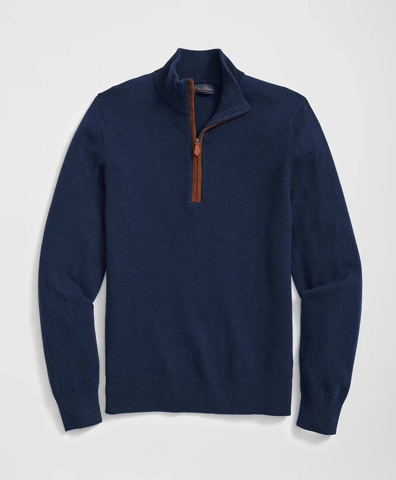 3-Ply Cashmere Half-Zip Sweater