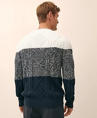 Supima<sup>®</sup> Cotton Cable Colorblock Sweater