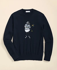 Brooks Brothers X Prince Cotton Blend Embroidered Henry Sweater