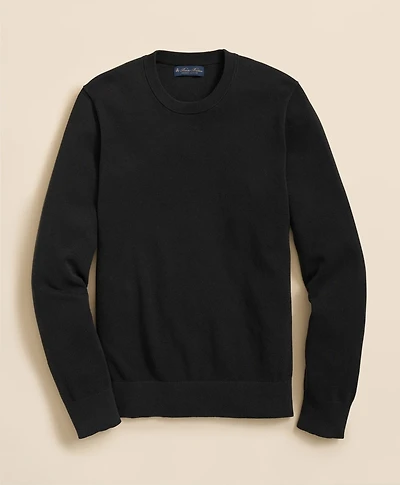 Supima<sup>®</sup> Cotton Pique Crewneck Sweater