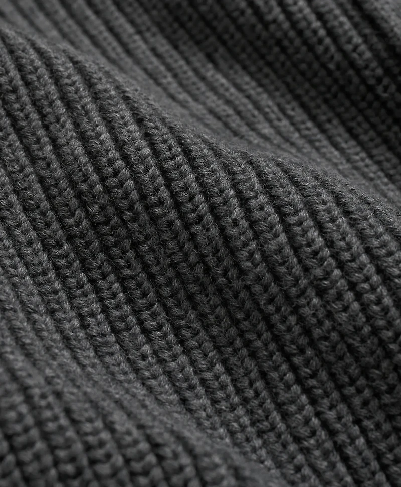 Supima<sup>®</sup> Cotton Ribbed Mock Neck Cardigan