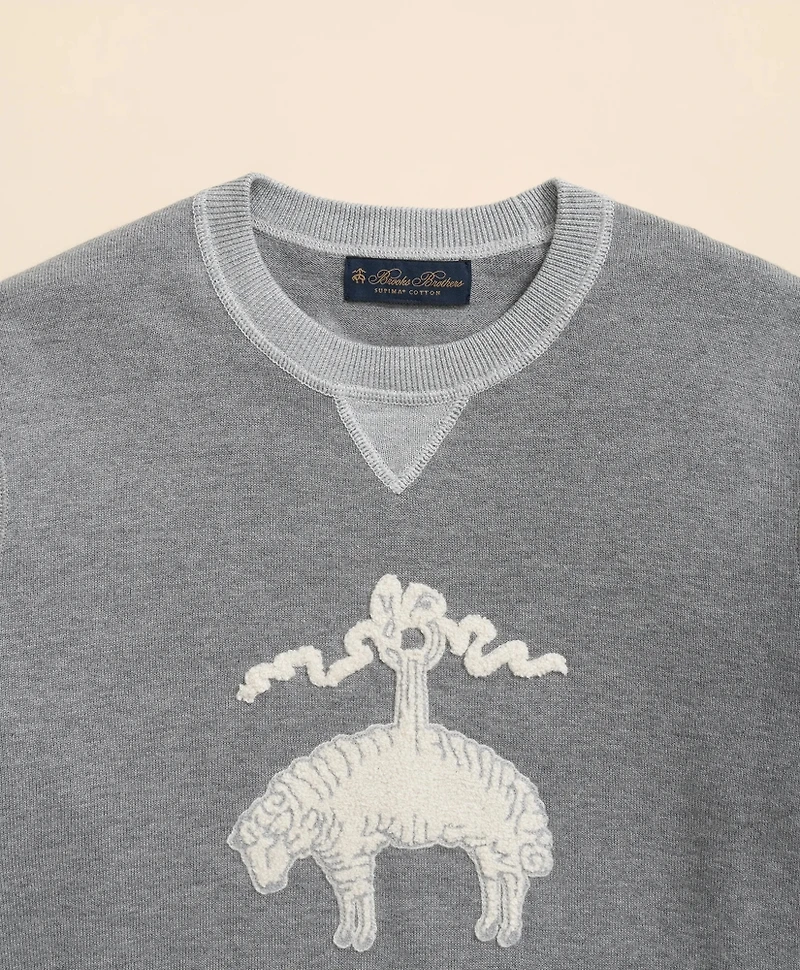 Supima<sup>®</sup> Cotton Golden Fleece<sup>®</sup> Embroidered Crewneck Sweatshirt
