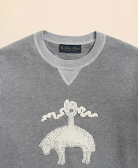 Supima<sup>®</sup> Cotton Golden Fleece<sup>®</sup> Embroidered Crewneck Sweatshirt