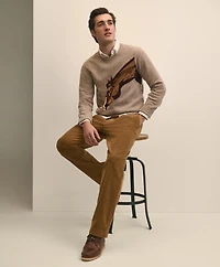Merino Wool Intarsia Horse Motif Sweater