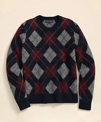 Brushed Wool Argyle Sweater