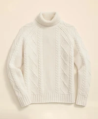 Merino Wool Archive Aran Turtleneck Sweater