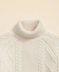 Merino Wool Archive Aran Turtleneck Sweater