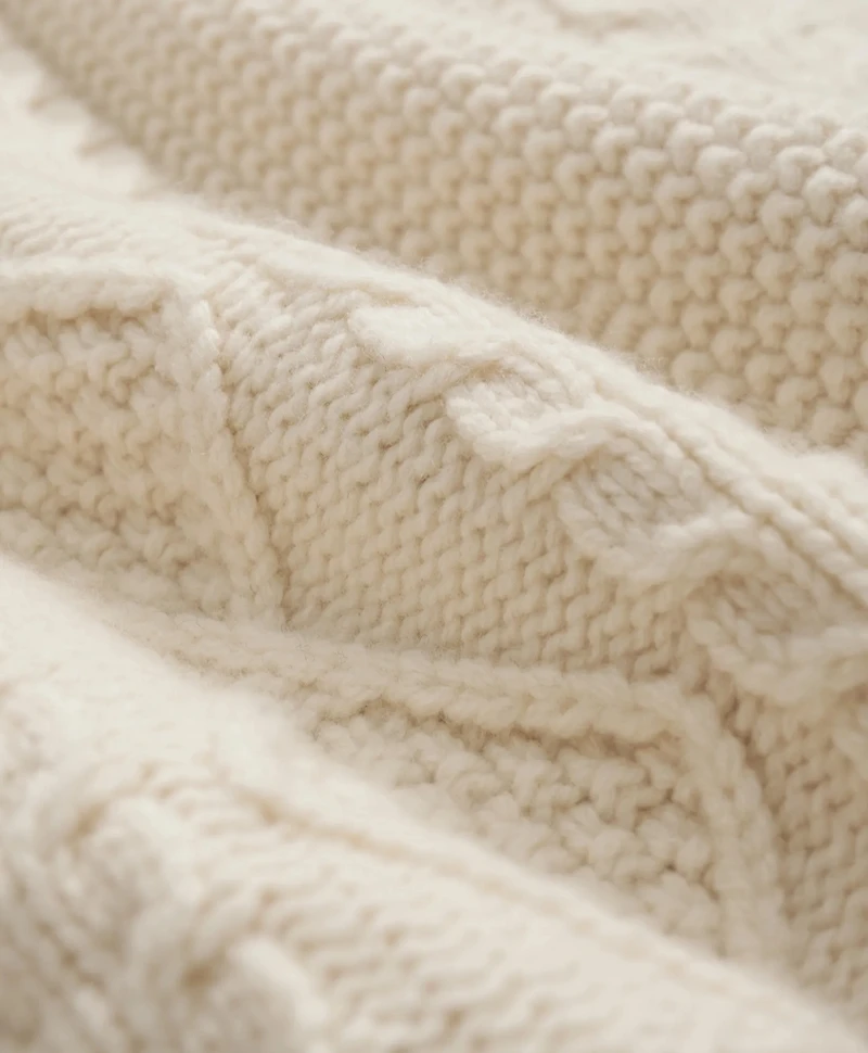 Merino Wool Archive Aran Turtleneck Sweater