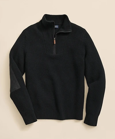 Wool Military Half-Zip Sweater