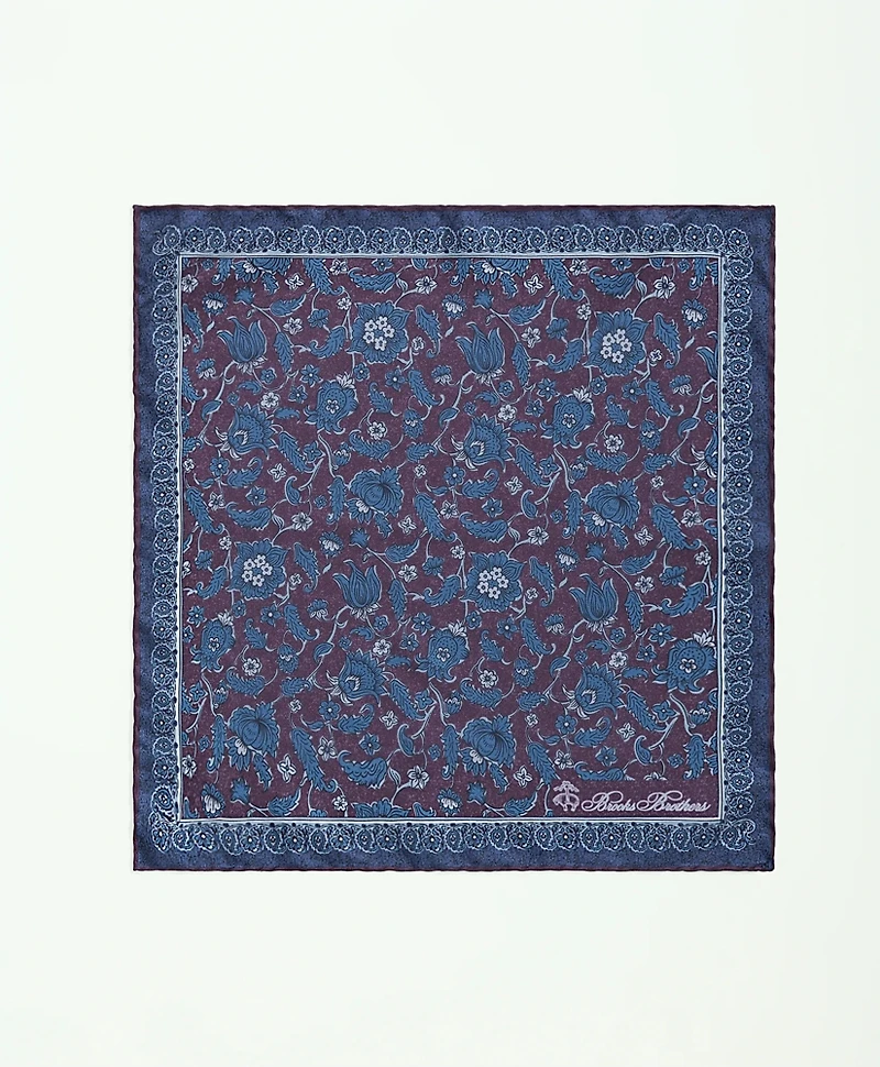 Silk Paisley Floral Pocket Square