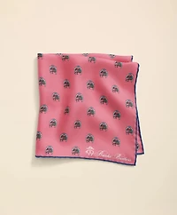 Silk Equestrian Motif Pocket Square