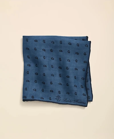 Linen Paisley Pocket Square