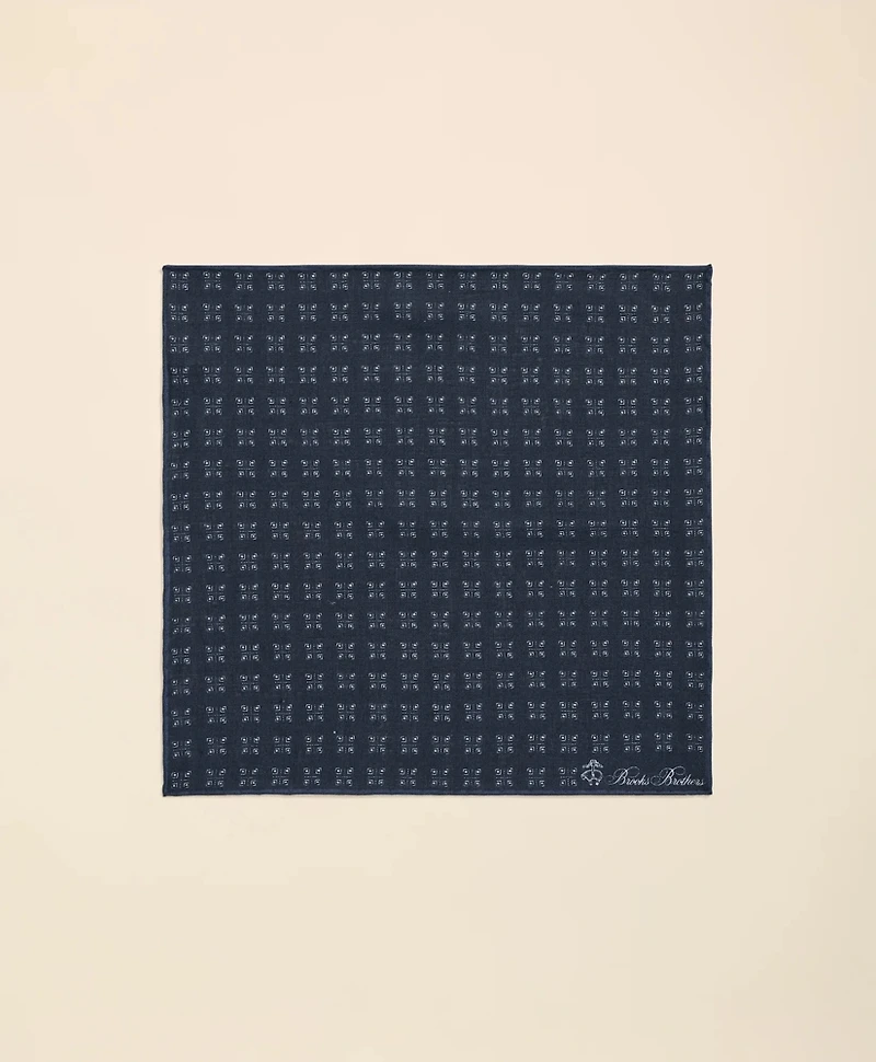Linen Geometric Pocket Square