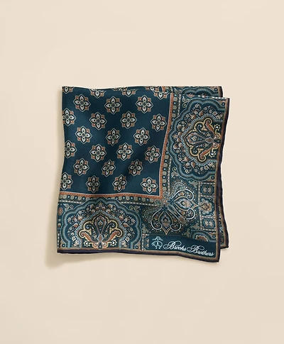 Ornate Motif Silk Pocket Square