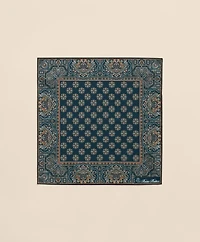 Ornate Motif Silk Pocket Square