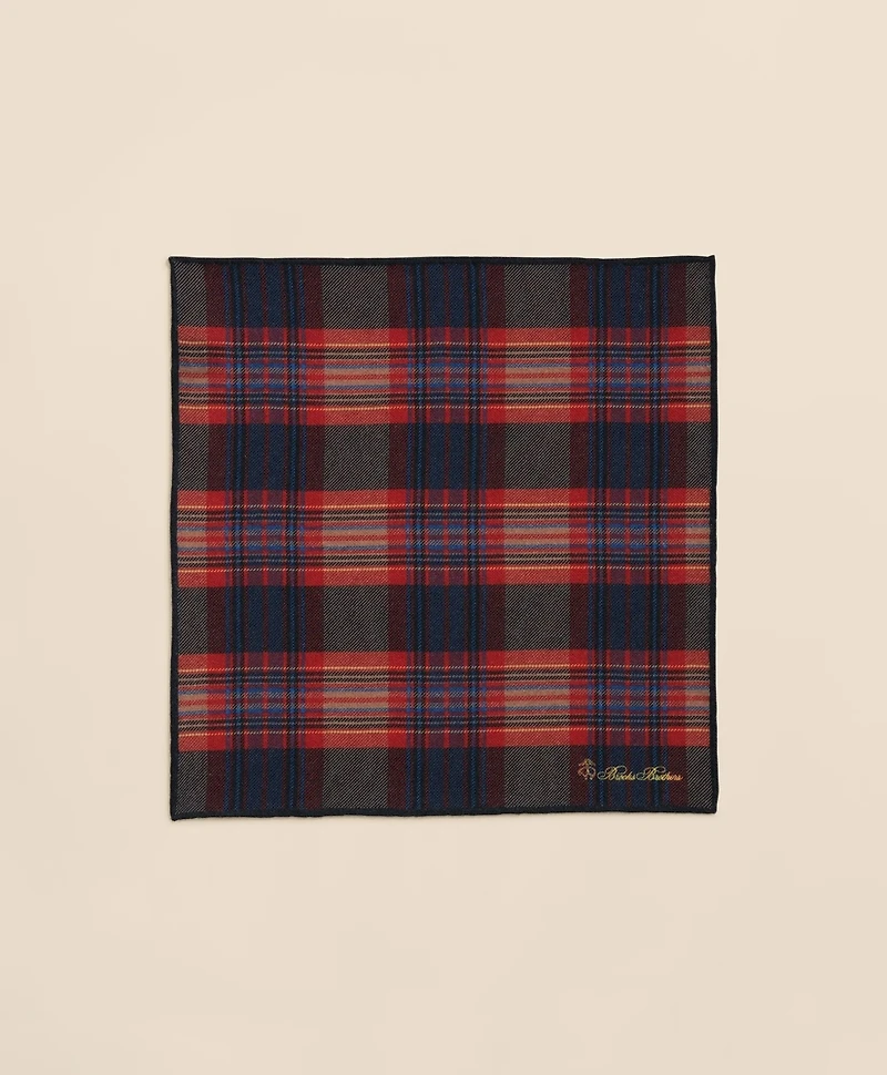Wool Royal Stewart Tartan Pocket Square