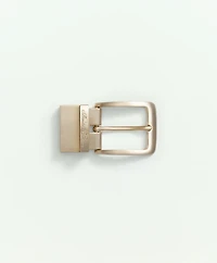Cuttable Reversible Leather Belt With Changeable Gold-Tone & Silver-Tone Buckles